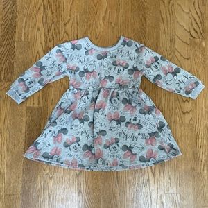 EUC Disney Minnie Mouse sweatshirt toddler dress (4T)